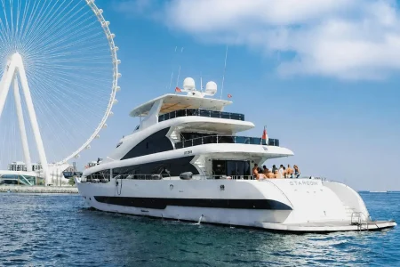 Luxury Superyacht Tour with Live DJ, Swim & Open Bar