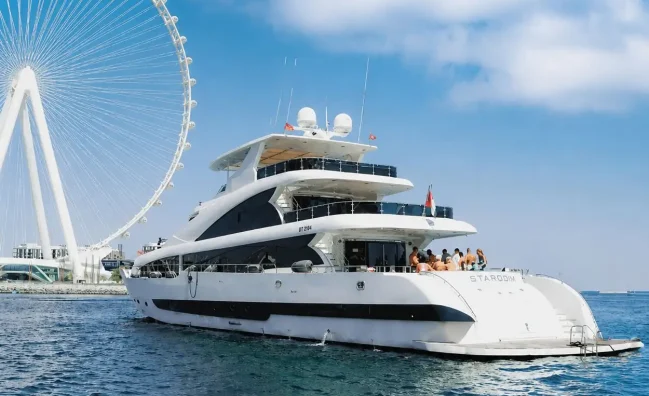 Luxury Superyacht Tour with Live DJ, Swim & Open Bar